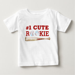 One Cute Rookie Baseball Baby T-Shirt 