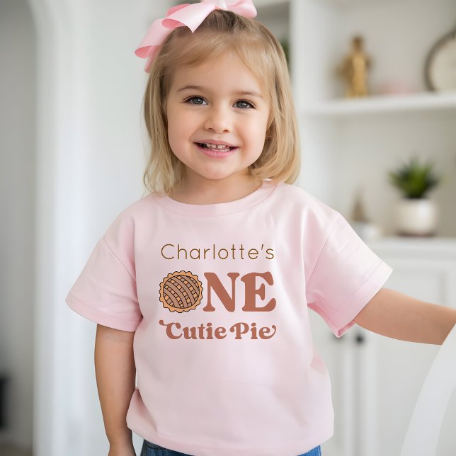 One Cutie Pie 1st Birthday Baby T-Shirt (Creator Uploaded)