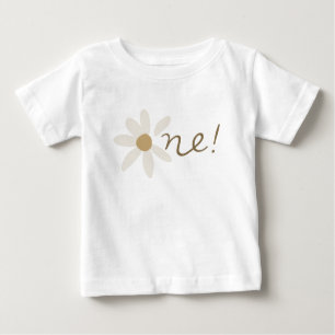 One Daisy Floral First Birthday Cute Tshirt