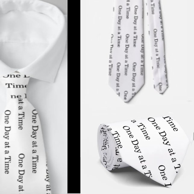 One Day at a Time 12 Step Program Neck Tie (Creator Uploaded)