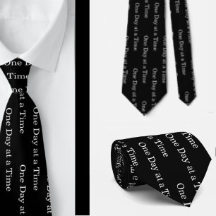One Day at a Time 12 Step Program Neck Tie