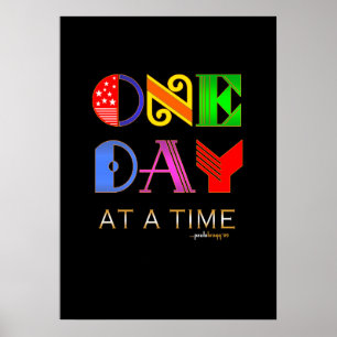 One Day at a Time (12 Step Recovery Program) Poster