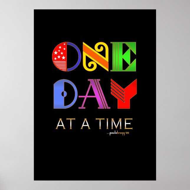 One Day at a Time (12 Step Recovery Program) Poster (Front)