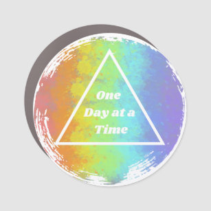 One Day At A Time - AA Car Magnet