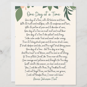 One Day At A Time Annie Johnson Flint Postcard