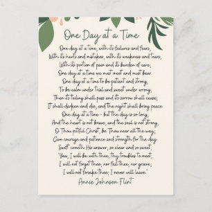 One Day At A Time Annie Johnson Flint Postcard