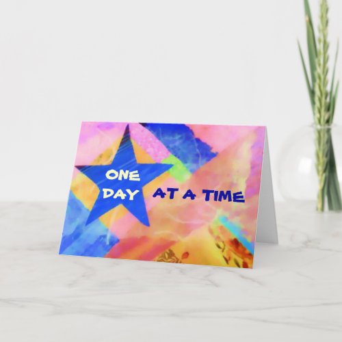 One Day at a Time Blue Star card