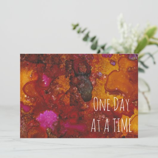 "One Day at a Time" Card in "Taurus" Print (Standing Front)