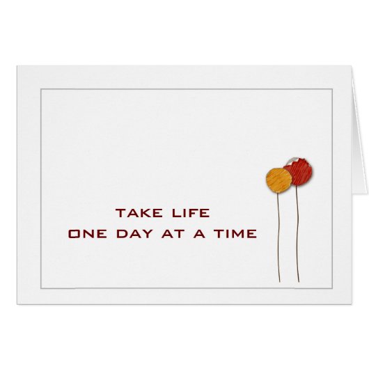 One day at a time cards (Front Horizontal)