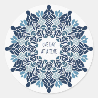 One Day at a Time Classic Round Sticker