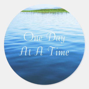 One Day At A Time Classic Round Sticker