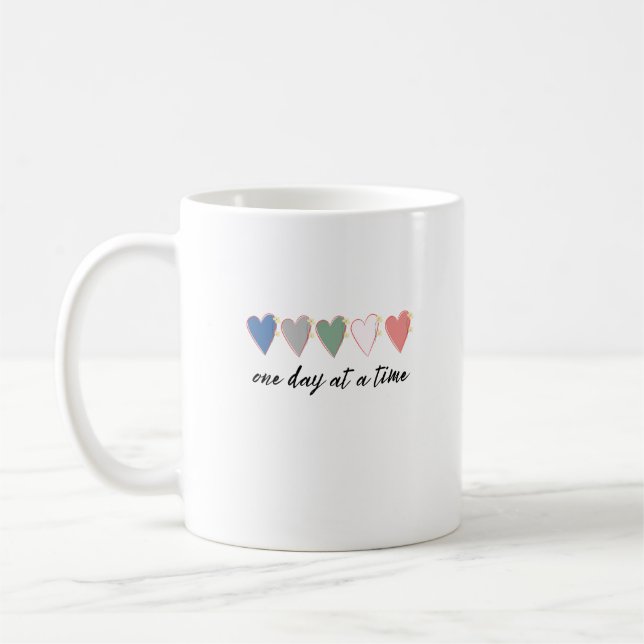 one day at a time coffee mug (Left)