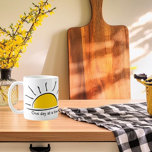 One day at a time coffee mug