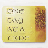 Find Motivation in Every Click White Mouse Pad with One Day at a Time  Design The Perfect Reminder for Recovery and Sobriety - Clean & Sober -  Clean & Sober