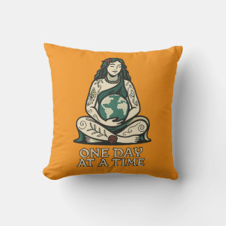 One Day At A Time (Gaia) -  Throw Pillow