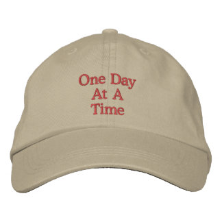 One Day At A Time Inspirational  Embroidered Baseball Cap