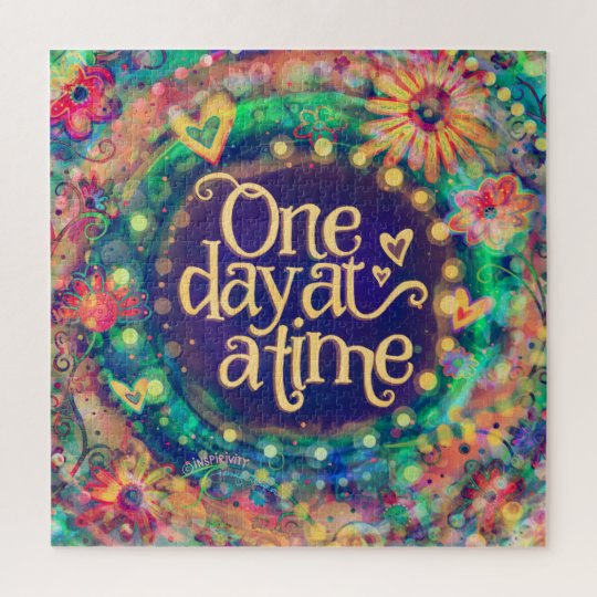 ‘One Day at a Time’ Inspirivity Jigsaw Puzzle | Zazzle.com