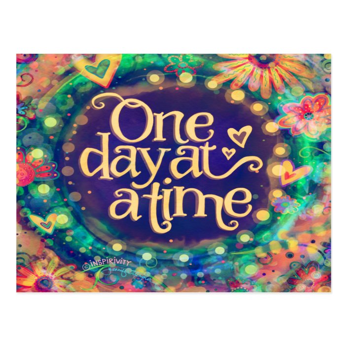 ‘One Day at a Time’ Inspirivity Postcard | Zazzle.com