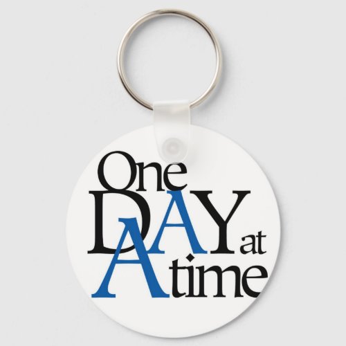 one day at a time keychain