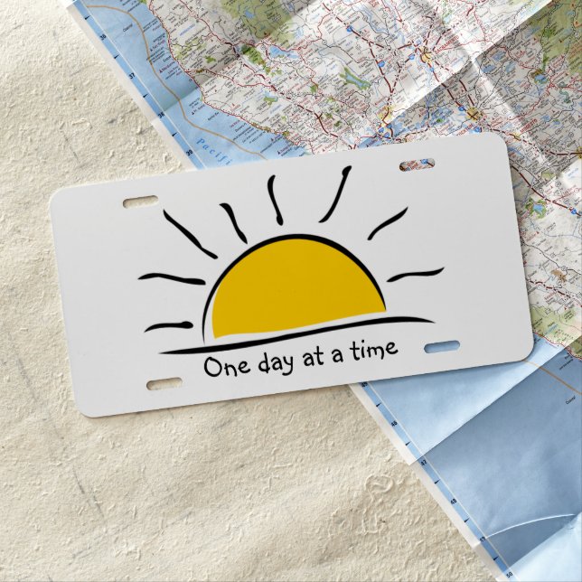 One day at a time license plate (In Situ)