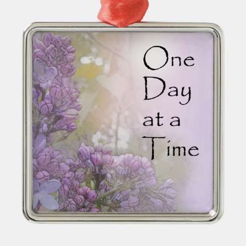 One Day at a Time Lilacs Metal Ornament
