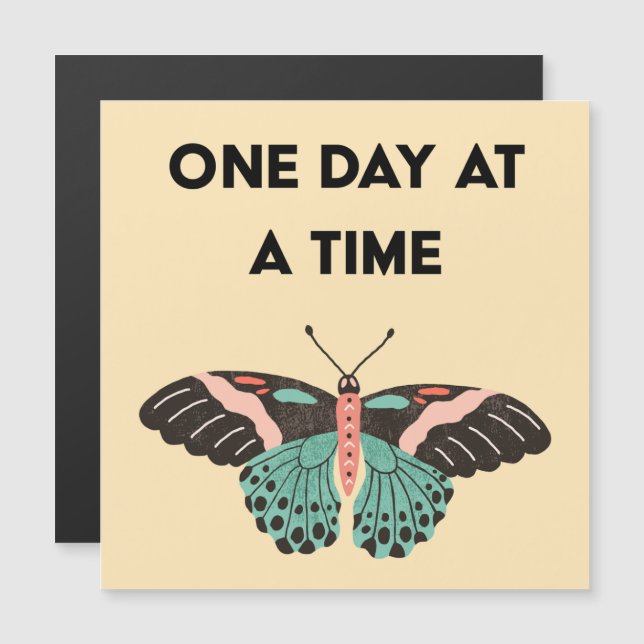 One Day At A Time Magnetic Card (Front/Back)