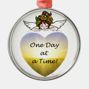 One Day at a Time Metal Ornament