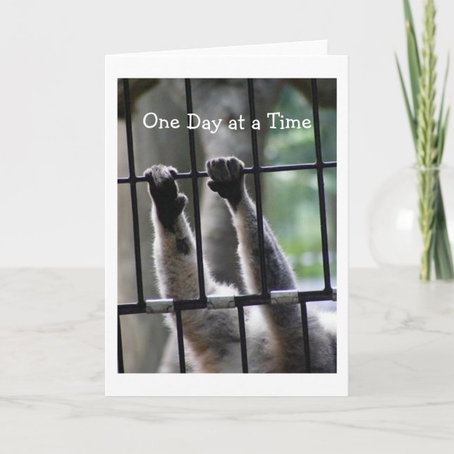 "One Day at a Time", Motivational Quote Card (Front)