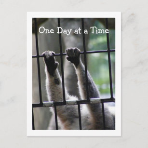 "One Day at a Time", Motivational Quote Postcard