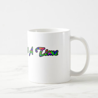 One Day At A Time mug - Rainbow letters