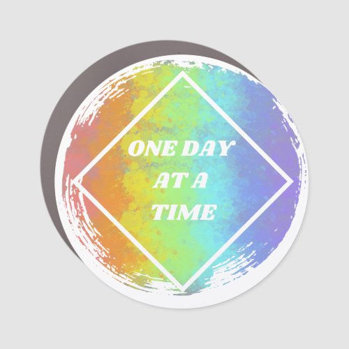 One Day At A Time _ NA Narcotics Anonymous Car Magnet