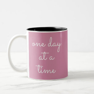 One Day At A Time ODAAT - Alcoholism Gifts Sponsor Two-Tone Coffee Mug