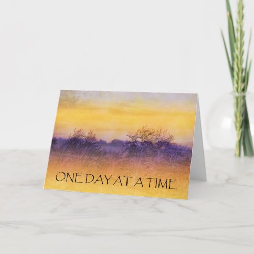 One Day at a Time Orange Purple Field Card