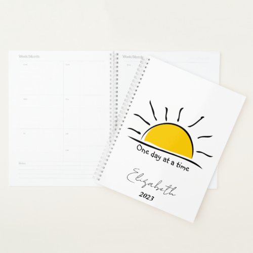 One day at a time personalized custom year planner