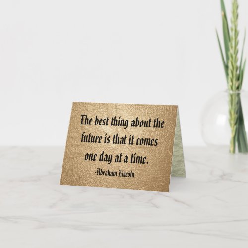 One Day at a Time Quote Note Card