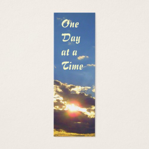 One Day at a Time Radiance bookmark