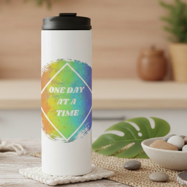 One Day at a Time Thermal Tumbler (Creator Uploaded)