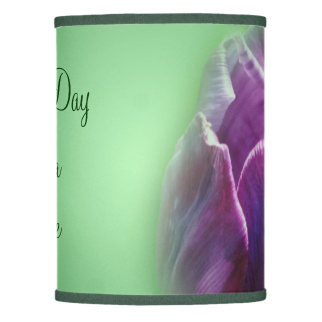 One Day At A Time Tulip Inspirational Lamp Shade (Front)