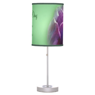 One Day At A Time Tulip Inspirational  Table Lamp