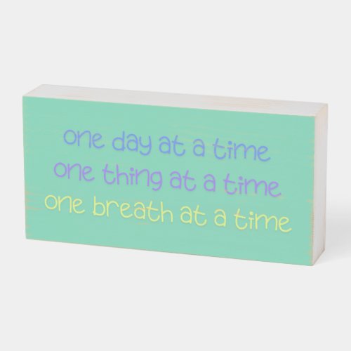 One Day At a Time Wood Box Home Accent