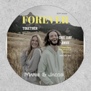 one day away dinner couple magazine photo yellow w patch