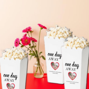 One Day Away Heart Photo Rehearsal Dinner Favor Boxes