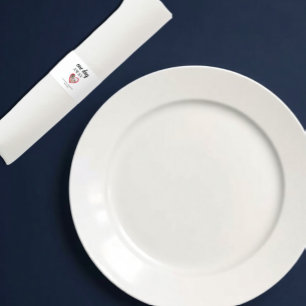 One Day Away Heart Photo Rehearsal Dinner Napkin Bands