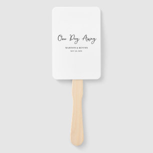 One Day Away Minimal and Chic   Wedding Hand Fan
