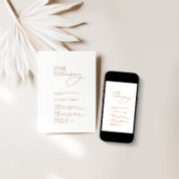 "One Day Away" Minimalist Modern Rehearsal Dinner