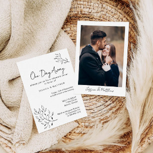 One Day Away Photo Script Rehearsal Dinner Invitation