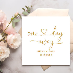 One Day Away Wedding Rehearsal Dinner Napkins