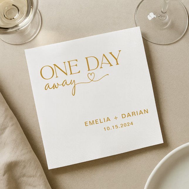 One Day Away Wedding Rehearsal Dinner Napkins (Creator Uploaded)