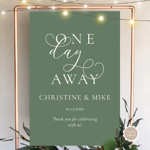 One Day Away, Wedding Rehearsal Dinner Welcome Foam Board