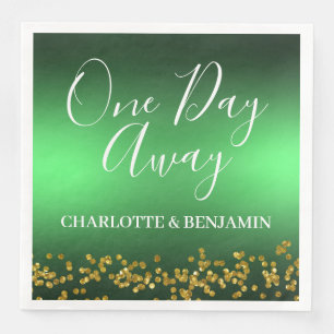 One Day Away Winter Christmas Wedding Rehearsal Paper Dinner Napkins